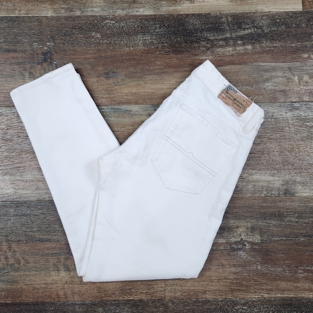 Denim & Supply Ralph Lauren White Crop Skinny Jeans - Picture 5 of 6
